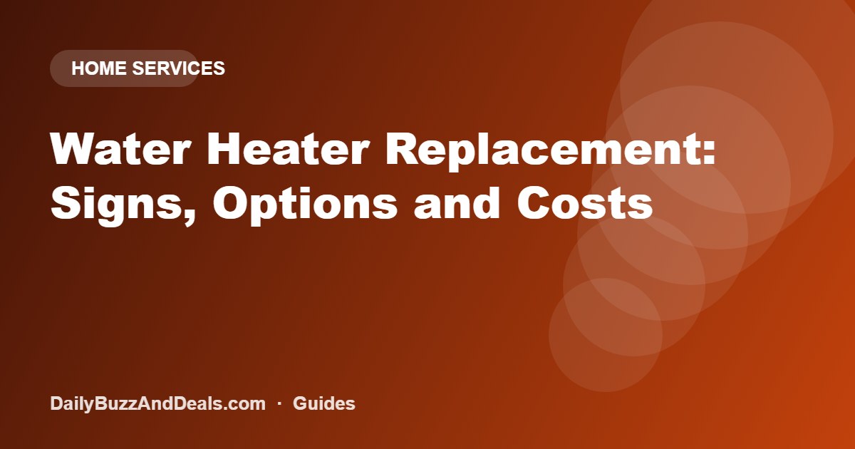 Water Heater Replacement: Signs, Options and Costs